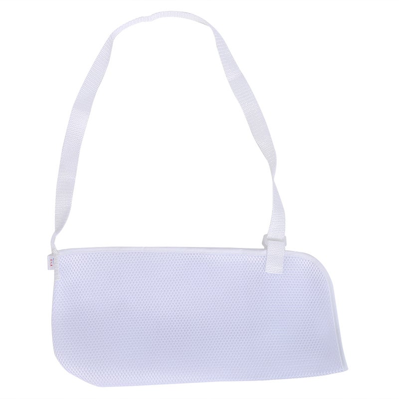 Adjustable Breathable Mesh Arm Sling Elbow Brace Support Shoulder Immobilizer (White) - Image 3