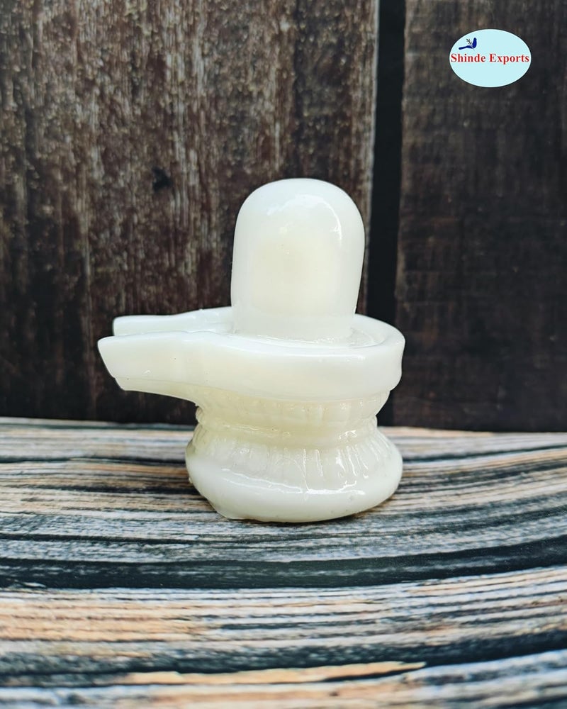 SHINDE EXPORTS Marble Shivling White 6 cm - Image 3