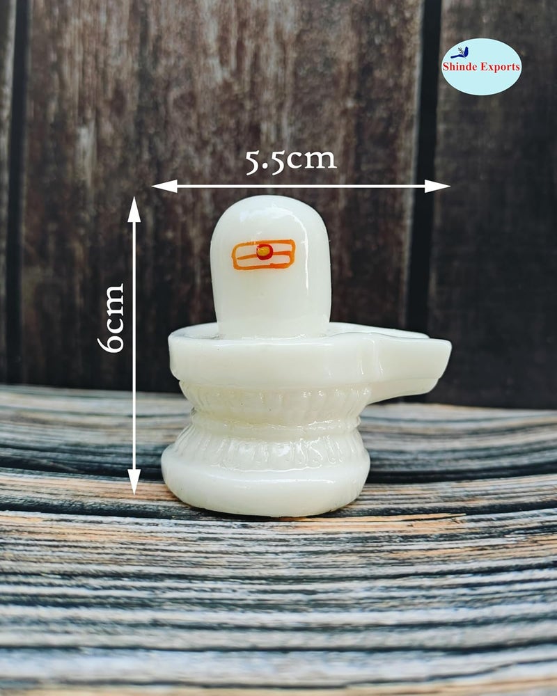 SHINDE EXPORTS Marble Shivling White 6 cm - Image 2