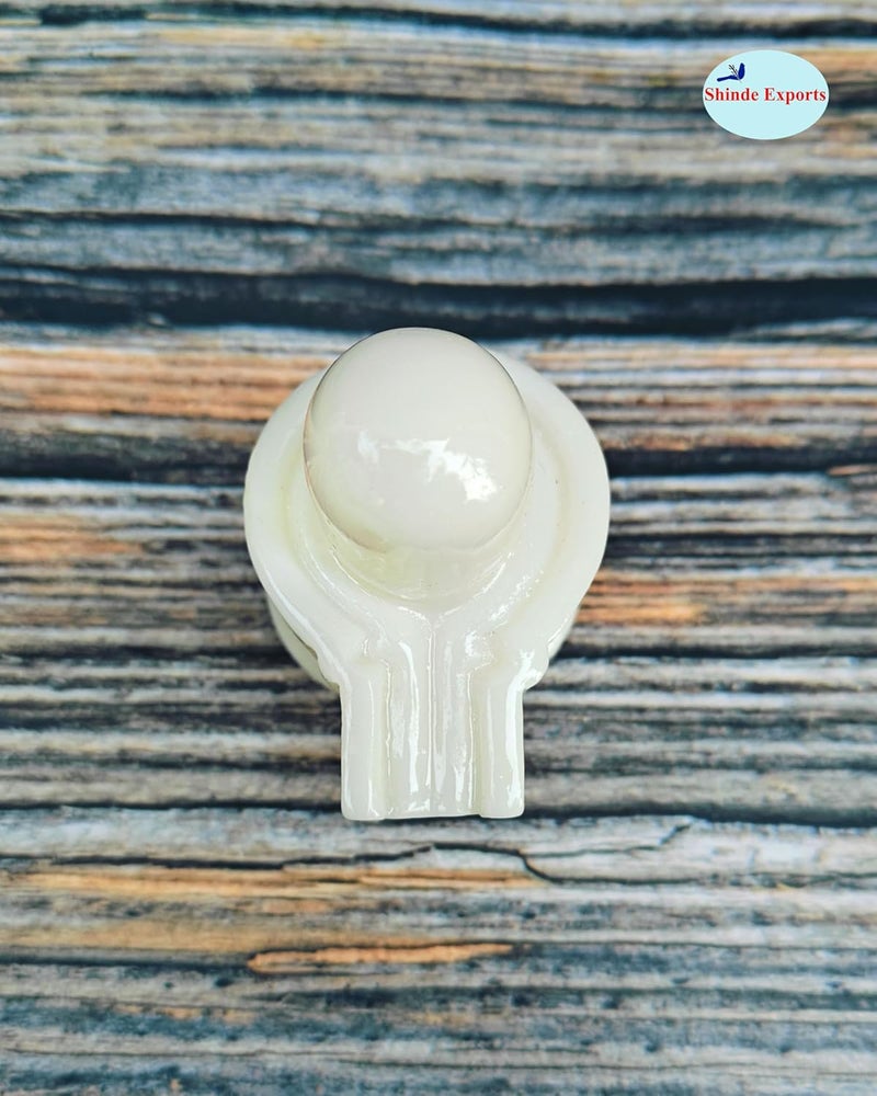 SHINDE EXPORTS Marble Shivling White 6 cm - Image 4