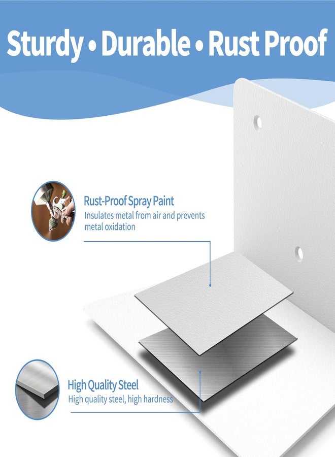 FENTEC Floating Book Shelves for Wall, Wall Mounted Invisible Floating Bookshelf, Heavy-Duty Hanging Bookshelves, Hidden Book Shelf Metal Wall Book Holder for Bedroom Home Office, 6-Pack White - Image 5
