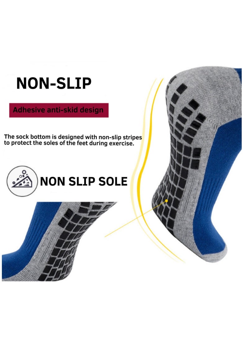 Kenzs 3 Pairs of Football Anti-Slip Socks Gel Socks for Men Women Kids Anti-Slip Football Socks Suitable for Football Basketball Yoga - Image 4