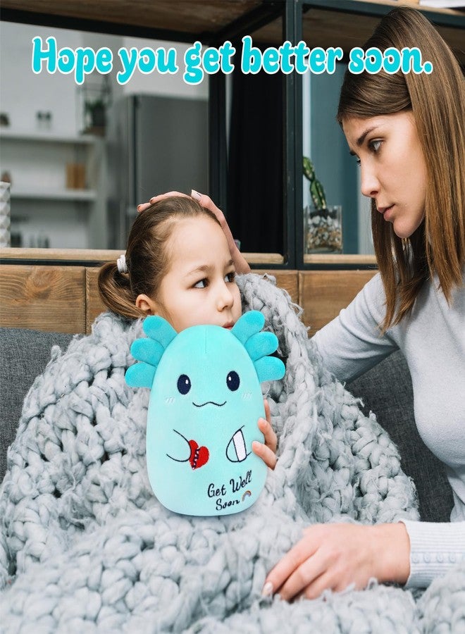 LSYDCARM Get Well Soon Axolotl Plush, Blue Axolotl Stuffed Animal Get Well Soon Gift for Kids Women, Cute Plush Huggable Stuffed Animal for Kids Boys Grils After Surgery - Image 5