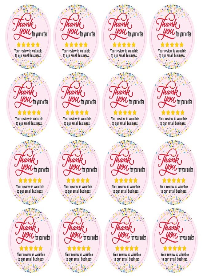 Rsbhub - 1.5 inch Thank You for Your Order Review Stickers (Pcs of 100) Self Adhesive Sticker (Pack of 100) - Image 3