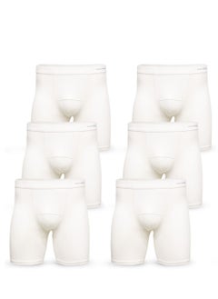 AOELEMENT Boxer Briefs White Color for Men Six  pcs Pack  - Image 5