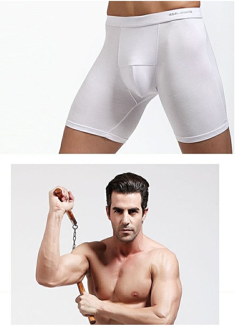 AOELEMENT - Boxer Briefs White Color for Men Six  pcs Pack - Image 1