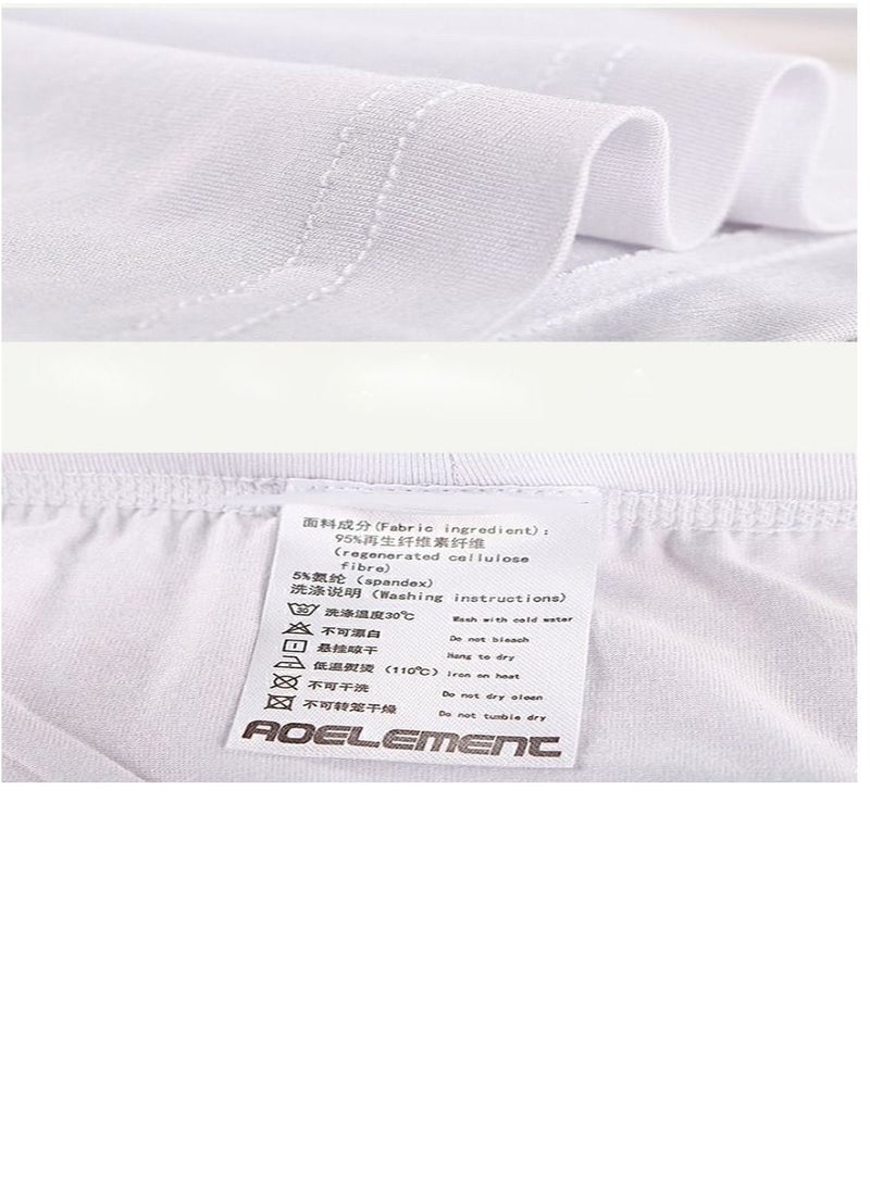 AOELEMENT - Boxer Briefs White Color for Men Six  pcs Pack - Image 1