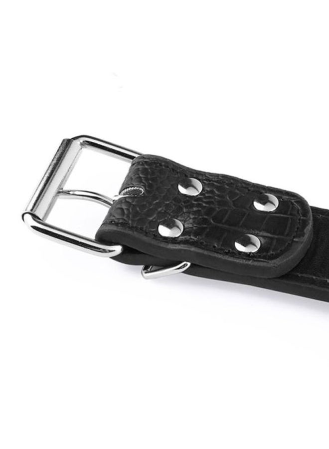 OUTAD Rivets Leather Collar Black/Silver L - Image 5