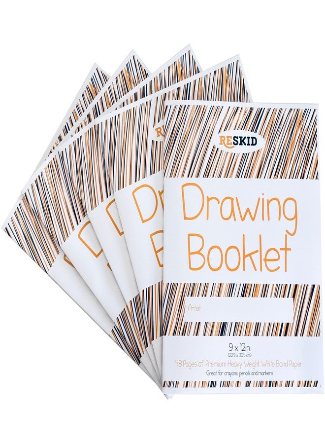 Reskid Drawing Paper Booklet (9 x 12 inches) - 48 Page, 3-Pack - Kids Drawing Paper Booklet, Coloring Art Booklet for Kids, Toddler Sketch Pads for Ages 3+ (9x12 (5 Pack)) - Image 2