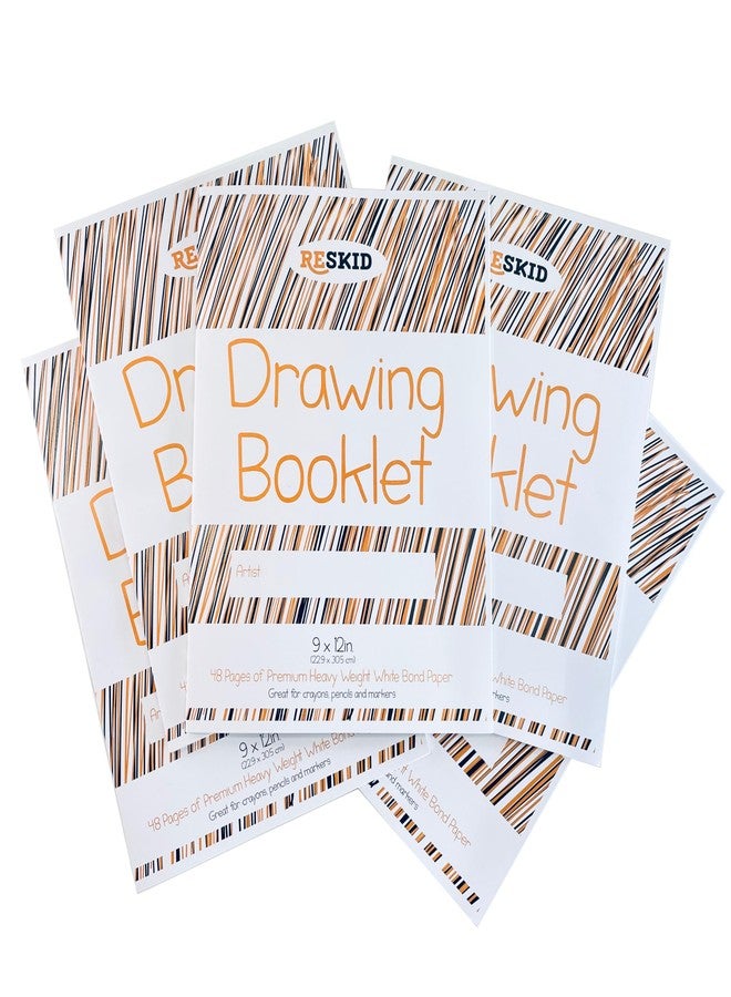 Reskid Drawing Paper Booklet (9 x 12 inches) - 48 Page, 3-Pack - Kids Drawing Paper Booklet, Coloring Art Booklet for Kids, Toddler Sketch Pads for Ages 3+ (9x12 (5 Pack)) - Image 1