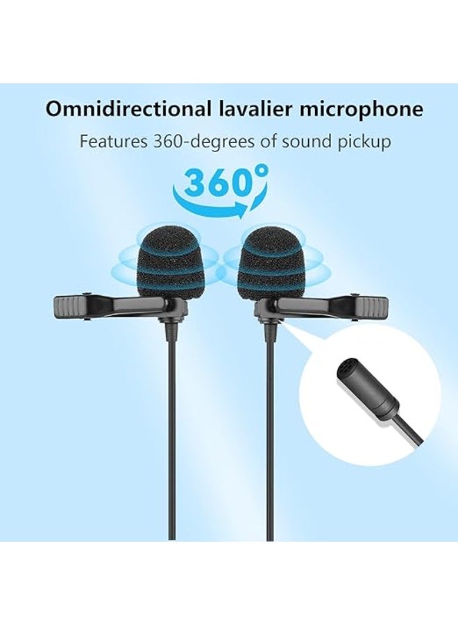 Dual Head Lavalier Microphone – With Clip & Foam Windscreens – Clear Audio for Smartphones & Cameras - Image 4