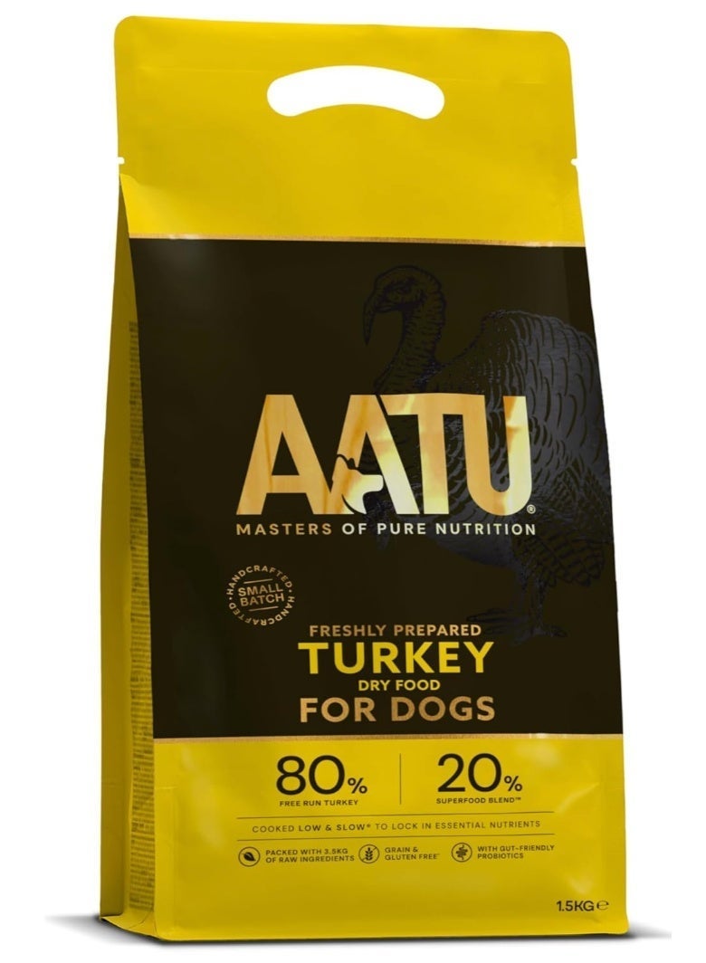 AATU 80/20 Complete Dry Dog Food, Turkey 1.5kg - Dry Food Alternative to Raw Feeding, High Protein. No Nasties, No Fillers. - Image 2