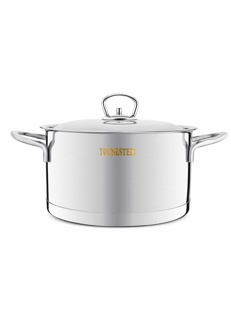 Younesteel Younesteel Classic Stainless Steel Cooking Pot 24 Cm - Silver  - Image 1