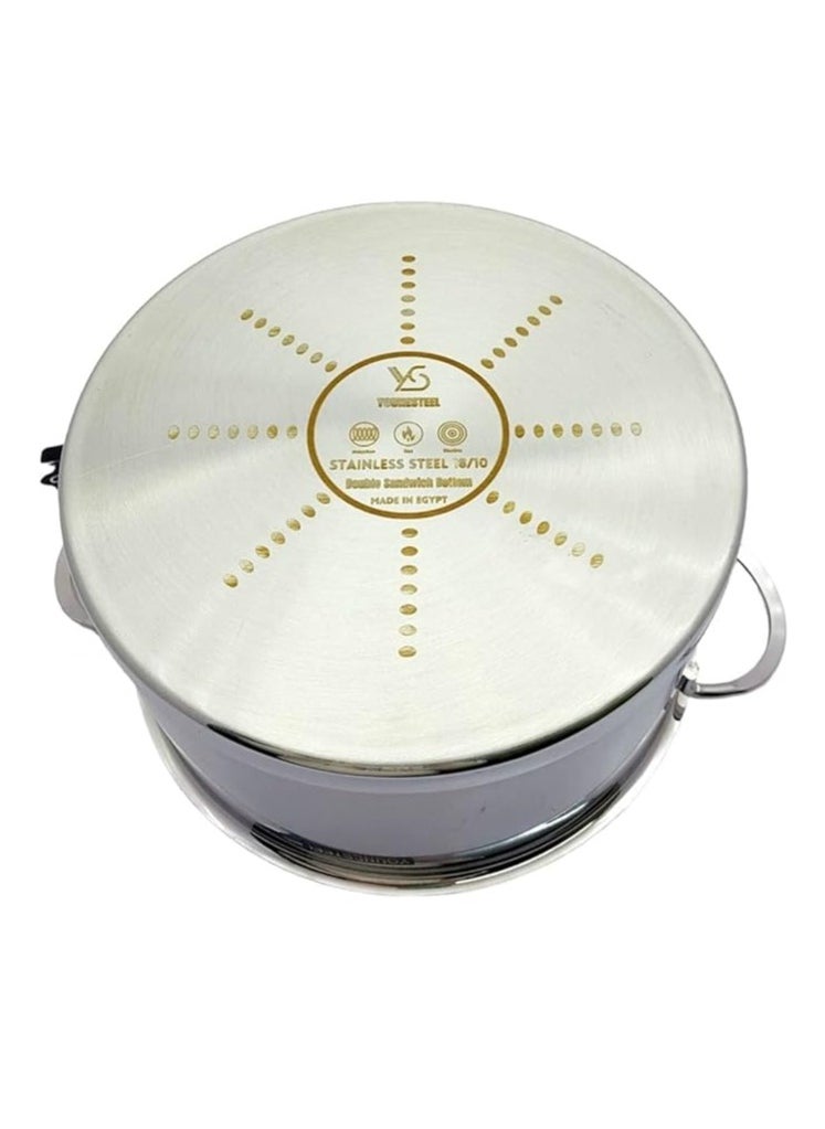 Younesteel Younesteel Classic Stainless Steel Cooking Pot 24 Cm - Silver  - Image 3