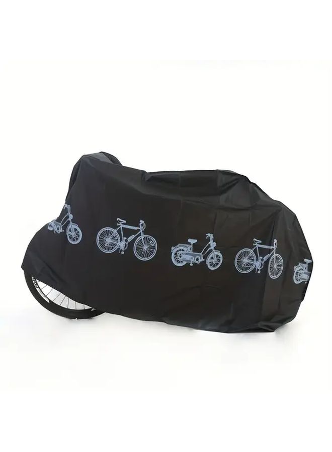 Black PEVA Bike Sun Shade Cover UV Protection 78 74x39 37 Inch - Image 4