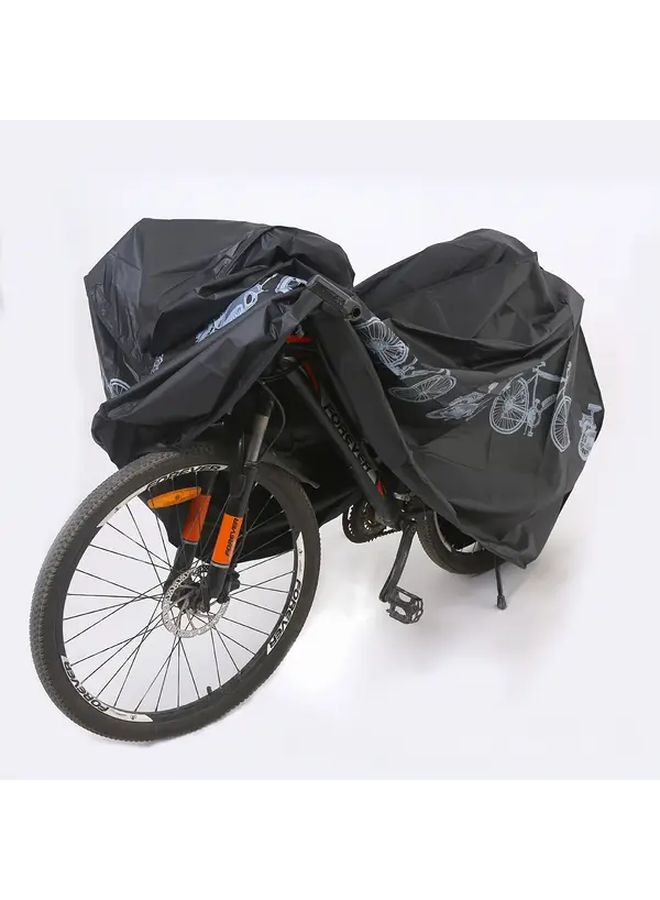 Black PEVA Bike Sun Shade Cover UV Protection 78 74x39 37 Inch - Image 3