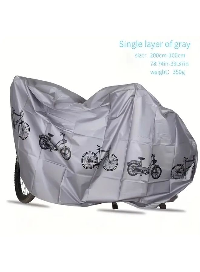 Black PEVA Bike Sun Shade Cover UV Protection 78 74x39 37 Inch - Image 5