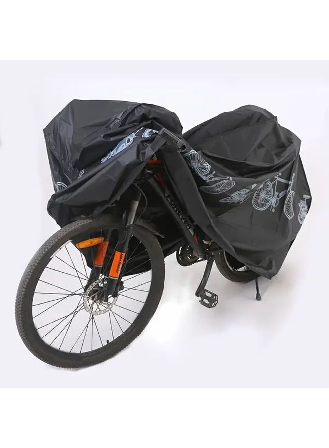 Black PEVA Bike Sun Shade Cover UV Protection 78 74x39 37 Inch - Image 2