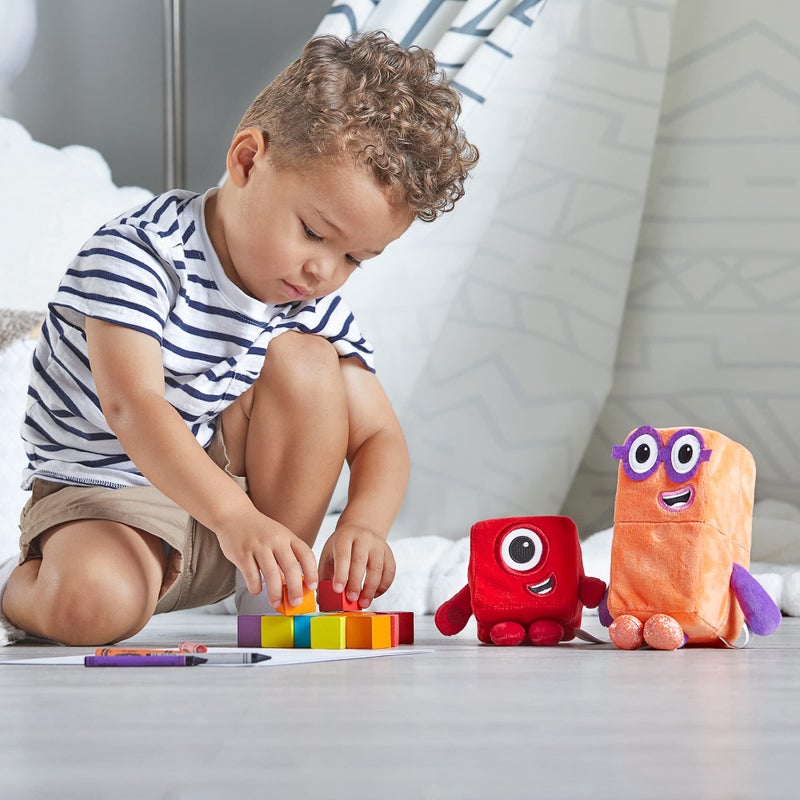hand2mind Numberblocks One & Two Playful Pals, Plush Figure Toys, Numbers for Toddlers, Preschool Math Learning Toys, Stuffed Animal Plushies, Counting Blocks, Soft Stuffies, Kids Birthday Giftsï»¿ï»¿ï»¿ï»¿ - Image 2