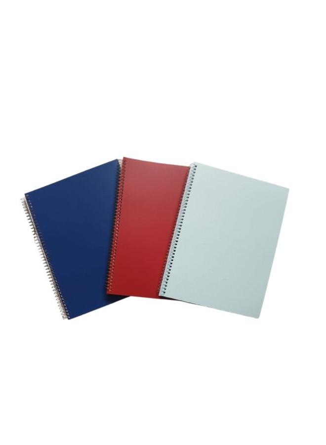 Mintra Set of 3 Plastic-Covered Notebooks with 80 Sheets - 56g - 21*27mm