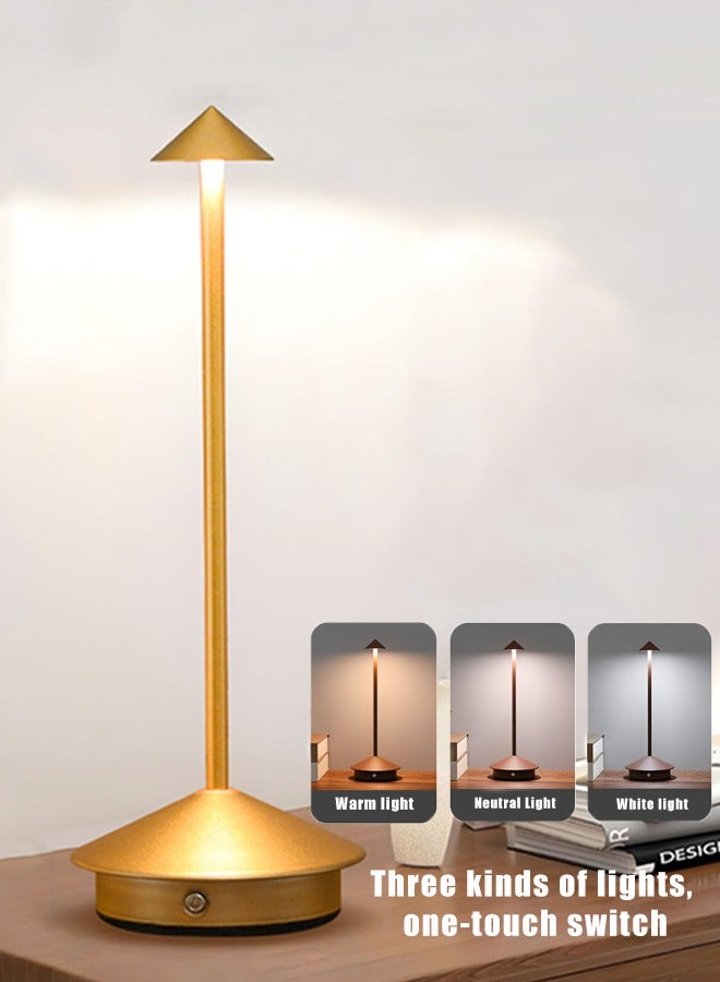 XiuWoo Rechargeable Cordless Table Lamps,Portable Led Touch Beside Lamp with Stepless Dimming 3 Color Modes,Desk Lamps for Indoor/Outdoor/Restaurant/Bar/Patio/Nightstand/Camping - Image 1