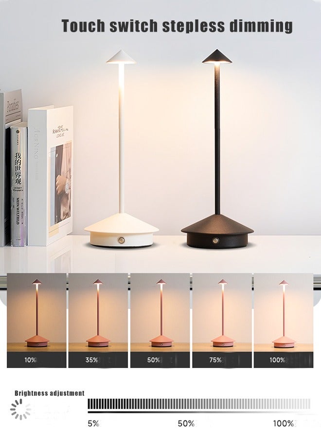 XiuWoo Rechargeable Cordless Table Lamps,Portable Led Touch Beside Lamp with Stepless Dimming 3 Color Modes,Desk Lamps for Indoor/Outdoor/Restaurant/Bar/Patio/Nightstand/Camping - Image 2