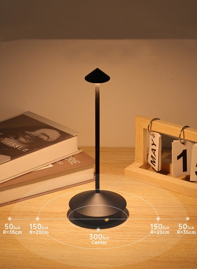 XiuWoo Rechargeable Cordless Table Lamps,Portable Led Touch Beside Lamp with Stepless Dimming 3 Color Modes,Desk Lamps for Indoor/Outdoor/Restaurant/Bar/Patio/Nightstand/Camping - Image 3