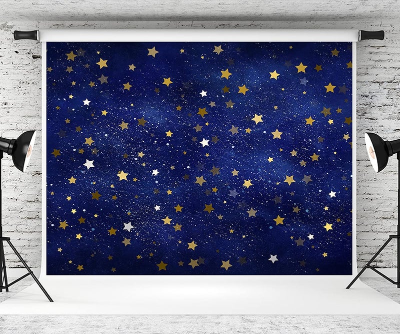 Kate 88ft Blue Stars Backdrop Evening Starry Photo Background Night Sky Stas Photo Studio Props for Photography Picture Video