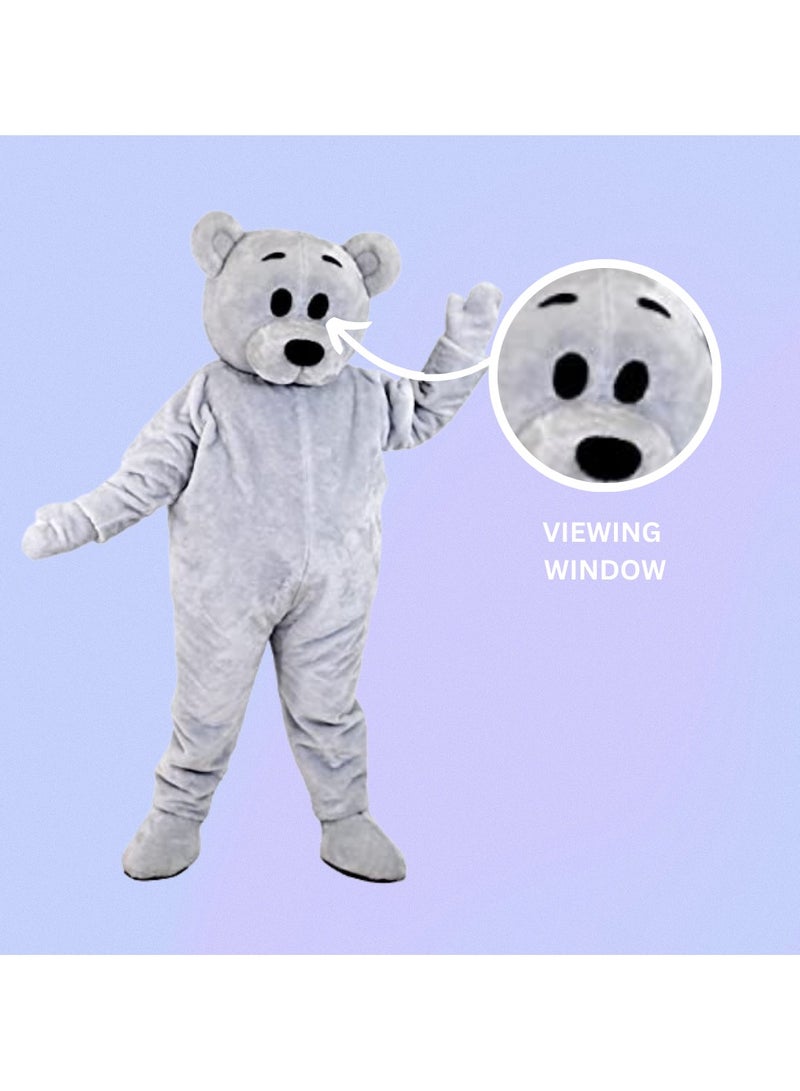 Carnival Mascot Carnival Mascot Vinki Bear Costume, Full Body Adult Size Bear Mascot, 1 Size For All Handmade From Premium Quality Materials, Mascot Uniforms Perfect for Kids, Halloween, & Parties, Grey  - Image 4