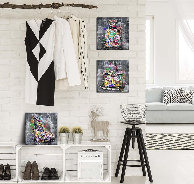 SIXTTART Graffiti Canvas Wall Art - 3 Piece Set - Image 4