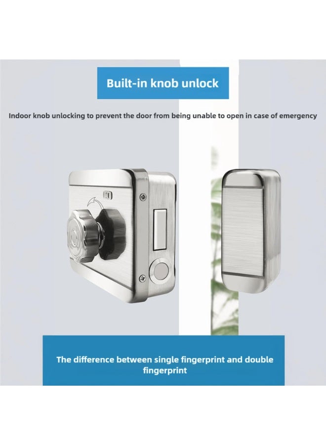 XiuWoo Tuya Smart Lock WiFi Fingerprint Lock Waterproof Outdoor Gate Digital Password Remote App Home Electronic Rim Lock for Home Bedroom Apartment - Image 3