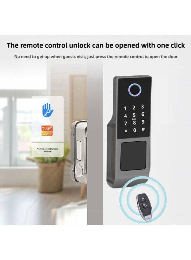 XiuWoo Tuya Smart Lock WiFi Fingerprint Lock Waterproof Outdoor Gate Digital Password Remote App Home Electronic Rim Lock for Home Bedroom Apartment - Image 4