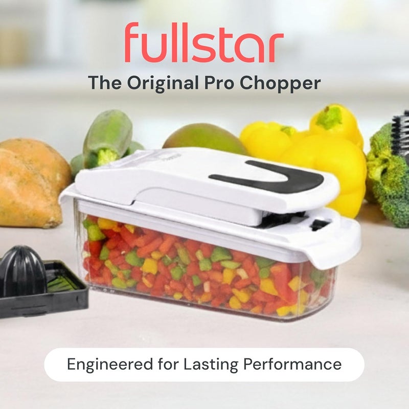 FULL STAR The Original Pro Chopper - Vegetable Chopper and Spiralizer, Food Chopper with Container, Fruit Slicer, Kitchen Gadgets & Gifts, Home Essentials (9 in 1, White) - Image 2