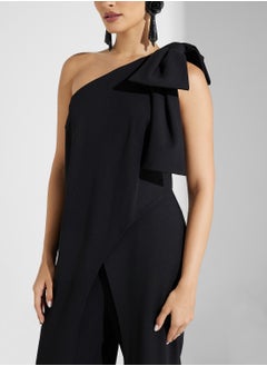 Adrianna Papell One Shoulder Tie Detailed Jumpsuit  - Image 3