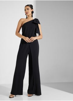 Adrianna Papell One Shoulder Tie Detailed Jumpsuit  - Image 4