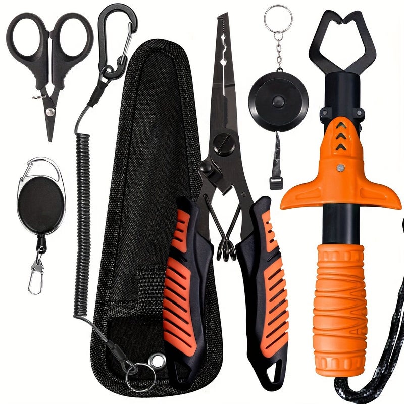 Fishing Grip Multi-functional Fish Controller Non-slip Handle Portable Bait Tool Retractable Buckle - Image 4