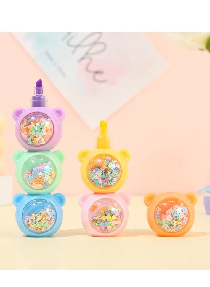 قلم هايلايتر متعدد الالوان باستل 6 لون - Image 2