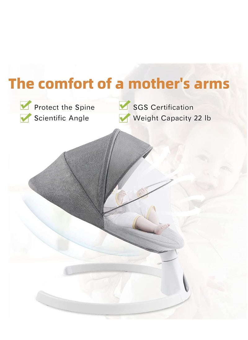 Gonice - Baby Swing for Infants, Electric Portable Baby Swing for Newborn, Bluetooth Touch Screen/Remote Control Timing Function - Image 1