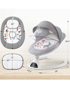 Gonice Baby Swing for Infants, Electric Portable Baby Swing for Newborn, Bluetooth Touch Screen/Remote Control Timing Function  - Image 5