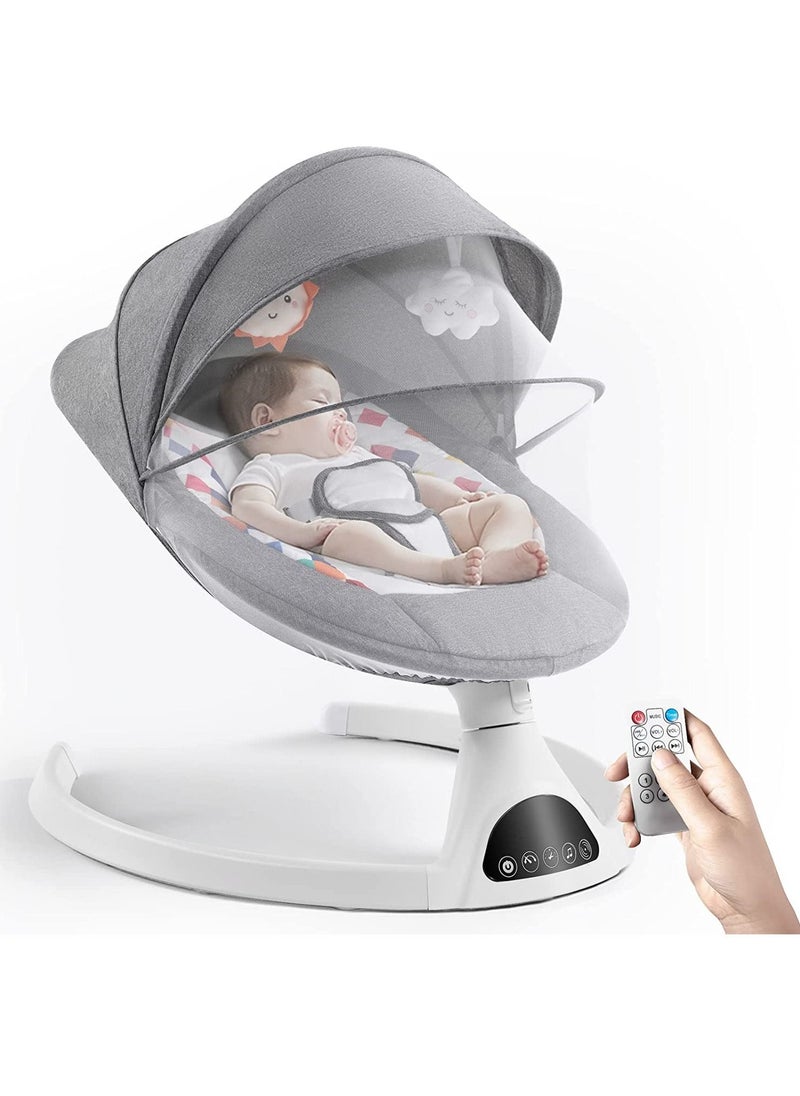 Gonice - Baby Swing for Infants, Electric Portable Baby Swing for Newborn, Bluetooth Touch Screen/Remote Control Timing Function - Image 1
