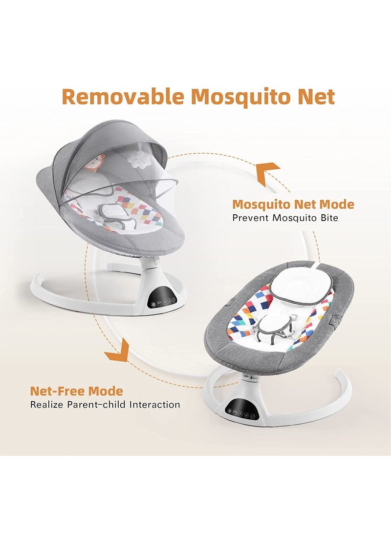 Gonice - Baby Swing for Infants, Electric Portable Baby Swing for Newborn, Bluetooth Touch Screen/Remote Control Timing Function - Image 1