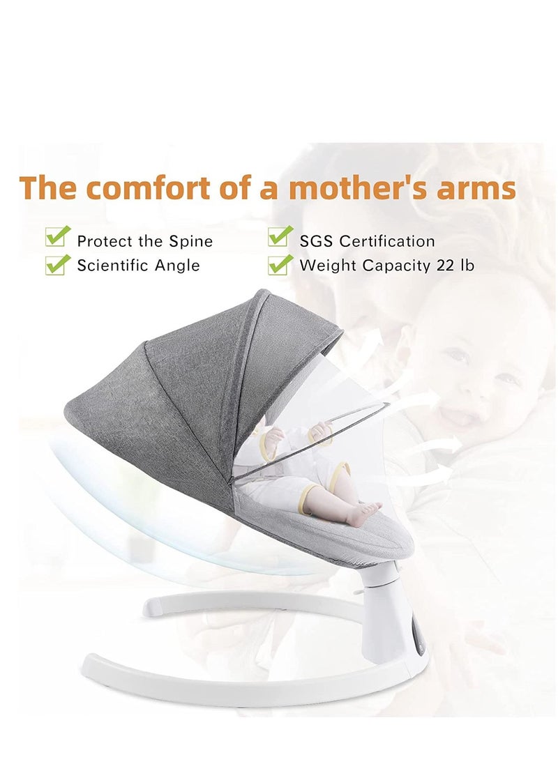 Gonice - Baby Swing for Infants, Electric Portable Baby Swing for Newborn, Bluetooth Touch Screen/Remote Control Timing Function - Image 1