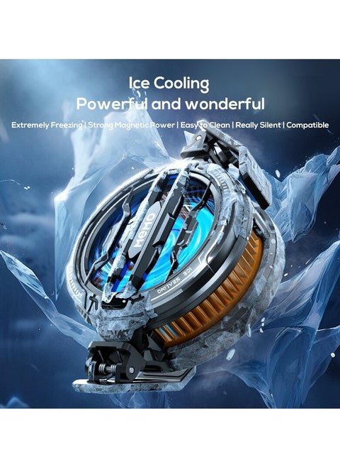 Mobile Phone Cooler for Game Fan PUBG, Designed iPhone 12/13 Series, Live Streaming and Vlog, Semiconductor Heatsink Without Noise iOS Android, ipad Tablet