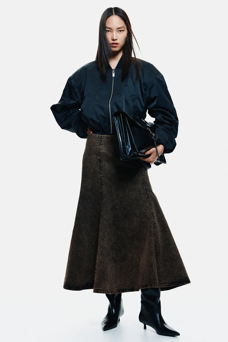 H&M  Flared denim skirt for Women | Best Price UAE