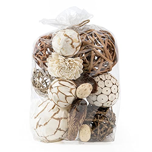 ANDALUCA Natural Tones Vase & Bowl Filler Decorative Balls (Natural Orbs) - Image 1