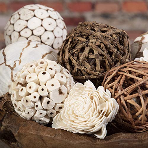 ANDALUCA Natural Tones Vase & Bowl Filler Decorative Balls (Natural Orbs) - Image 3