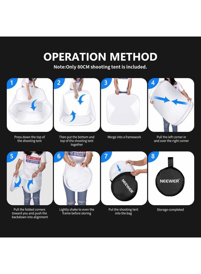 Neewer® 24x24 inch/60x60 cm Photo Studio Shooting Tent Light Cube Diffusion Soft Box Kit with 4 Colors Backdrops (Red Dark Blue Black White) for Photography - Image 2