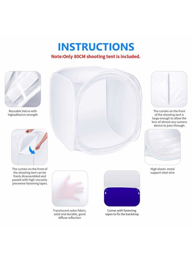 Neewer® 24x24 inch/60x60 cm Photo Studio Shooting Tent Light Cube Diffusion Soft Box Kit with 4 Colors Backdrops (Red Dark Blue Black White) for Photography - Image 4