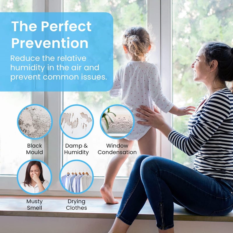 Pro Breeze 500ml Premium Dehumidifier - Ultra Quiet Peltier Technology, Energy Efficient, Auto-Off Safety, Portable Mini Electric Dehumidifier, Ideal for Home, Bedroom & Bathroom - Image 3