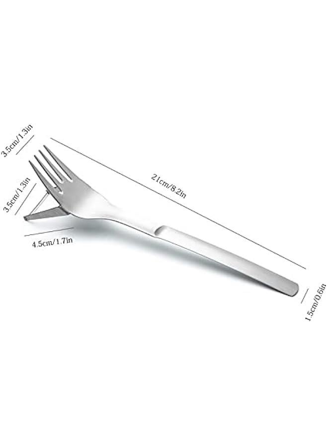 2-In-1 Watermelon Fork Slicer,Stainless Steel Watermelon Slicer Cutter Knife,Watermelon Slicer With Fork,Watermelon Cutting Artifact,Multi-Purpose Fruit Fork for Home Camping(2PCS)  - Image 2